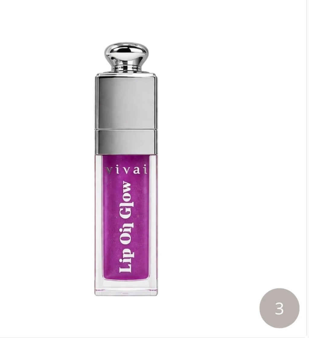 Lip Oil Glow Vivai Cor 03: Efeito Berry Lips Espelhado & Hidratação Profunda