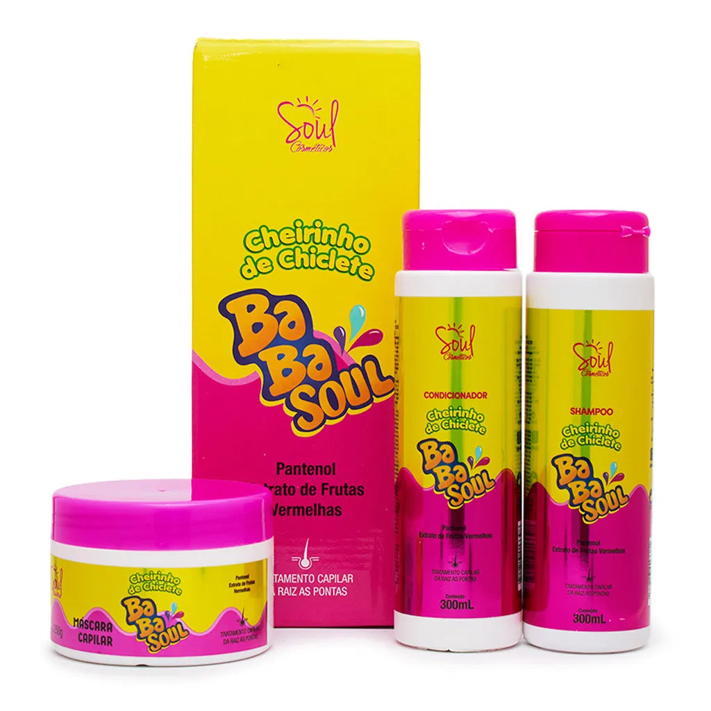 Kit de Tratamento Capilar Sensorial Tutti Frutti Soul Cosméticos (3 Itens) - Brilho Espelhado e Perfume Prolongado Afrodite Beauty