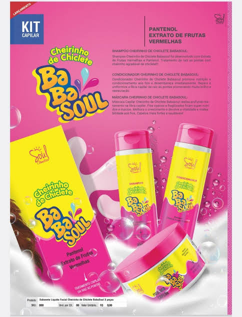 Kit de Tratamento Capilar Sensorial Tutti Frutti Soul Cosméticos (3 Itens) - Brilho Espelhado e Perfume Prolongado Afrodite Beauty