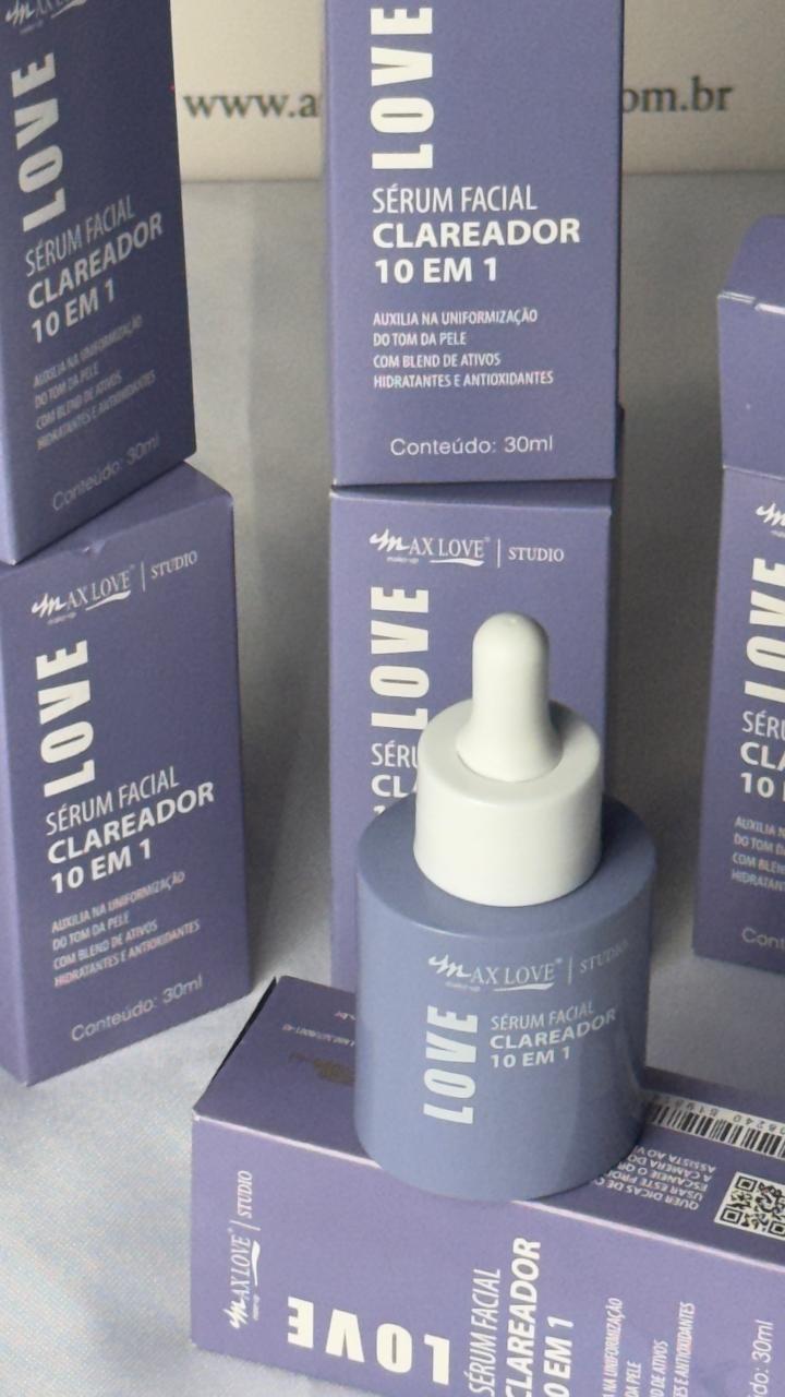 Sérum Facial Clareador 10 em 1 Max Love 30ml - Original