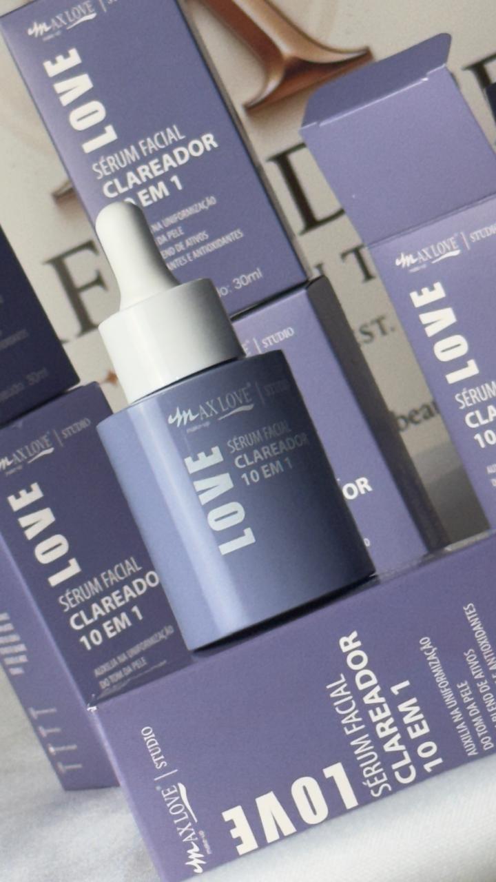 Sérum Facial Clareador 10 em 1 Max Love 30ml - Original