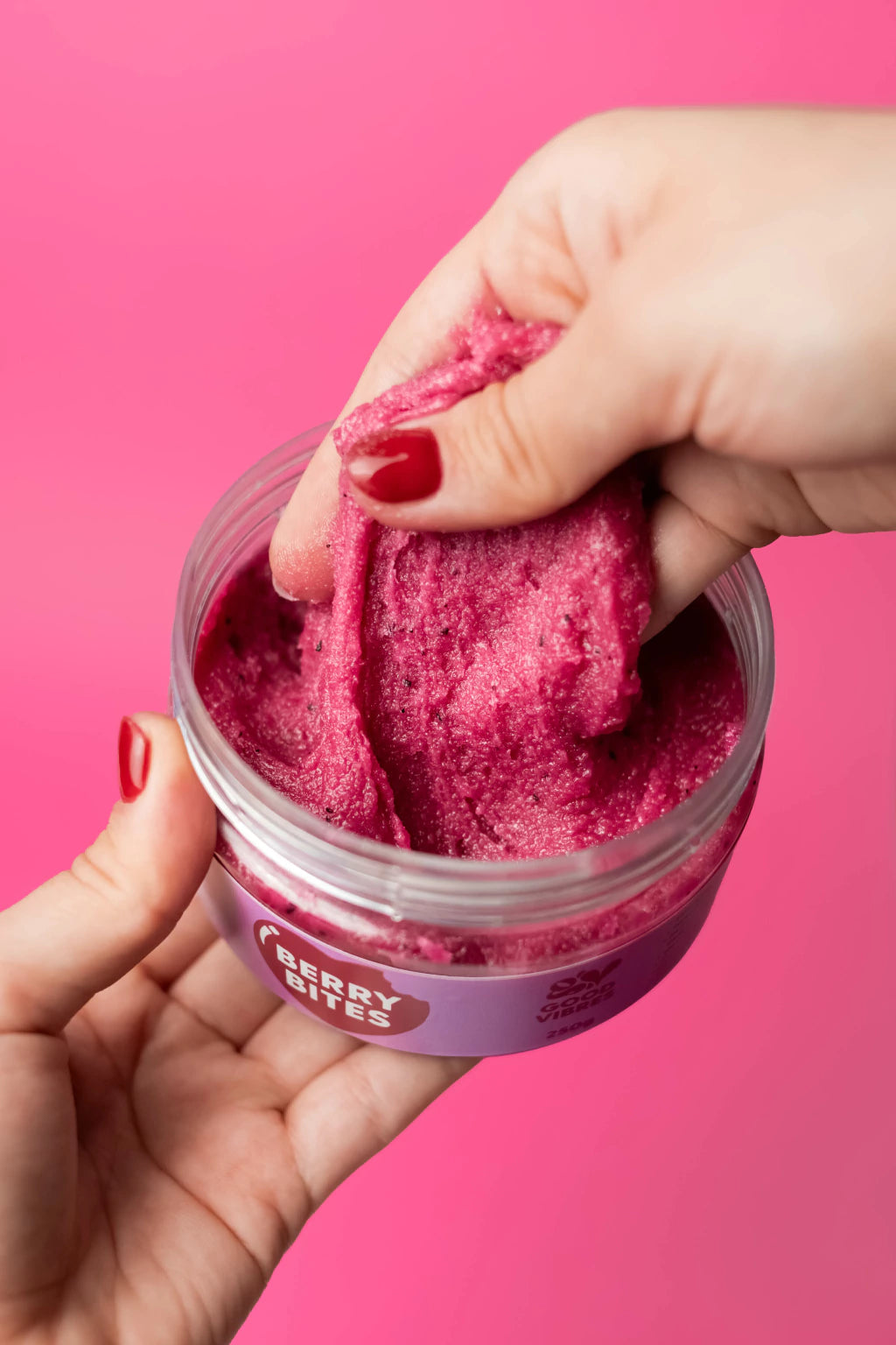 Esfoliante Corporal de Açúcar para Corpo, Virilha e Bumbum Berry Bites