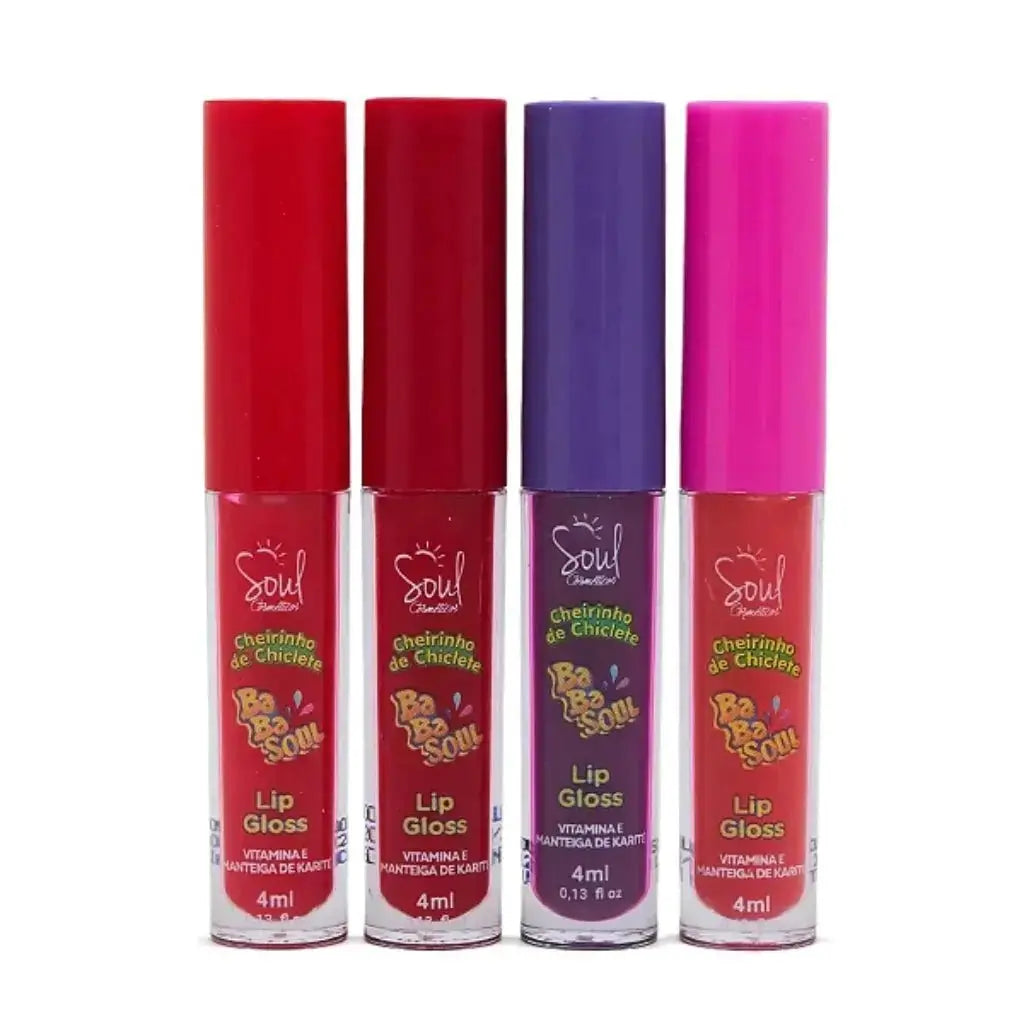 Lip Gloss Babasoul Soul Cosméticos: Brilho Espelhado, Hidratação Intensa e Cheirinho de Chiclete - Afrodite Beauty