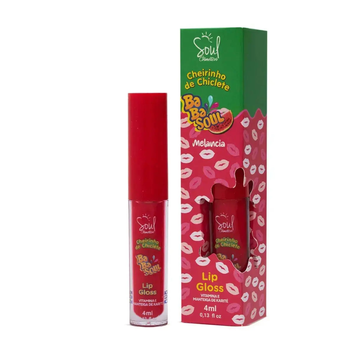 Lip Gloss Babasoul Soul Cosméticos: Brilho Espelhado, Hidratação Intensa e Cheirinho de Chiclete - Afrodite Beauty