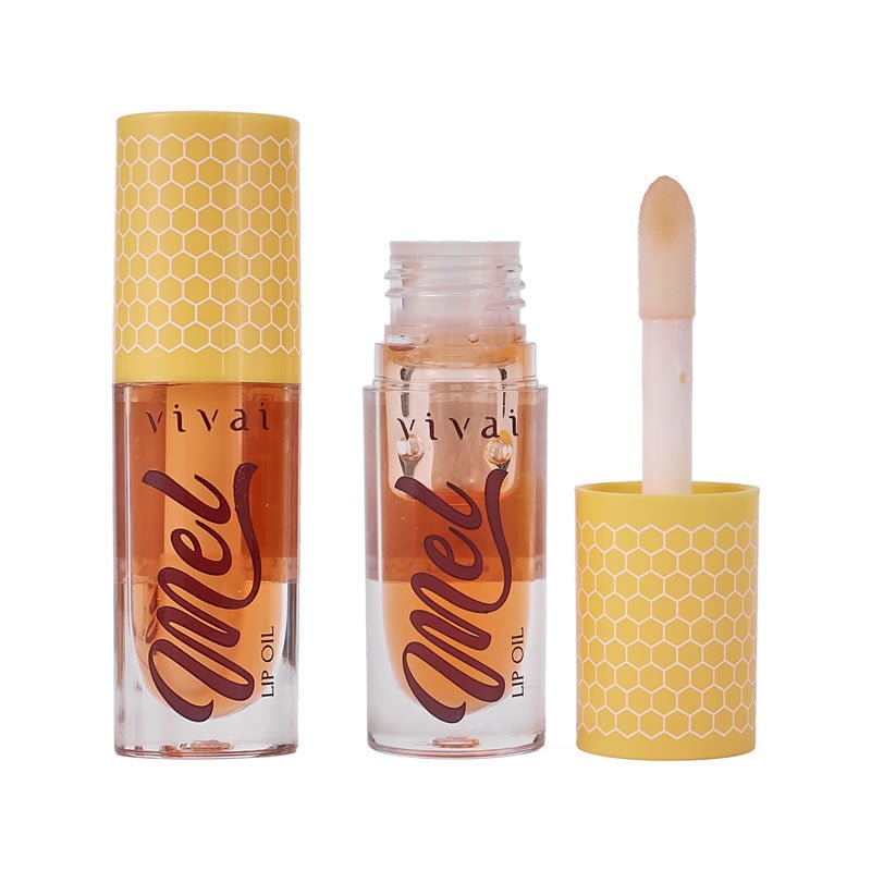Lip Oil Hidratante de Mel Vivai 3431 - Nutrição Intensiva e Brilho Espelhado - Afrodite Beauty
