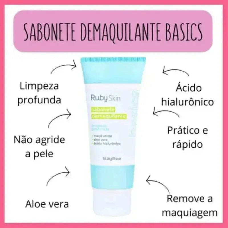 Sabonete Facial Limpeza Profunda Ruby Rose: Controle de Oleosidade e Purificação Cutânea - Afrodite Beauty